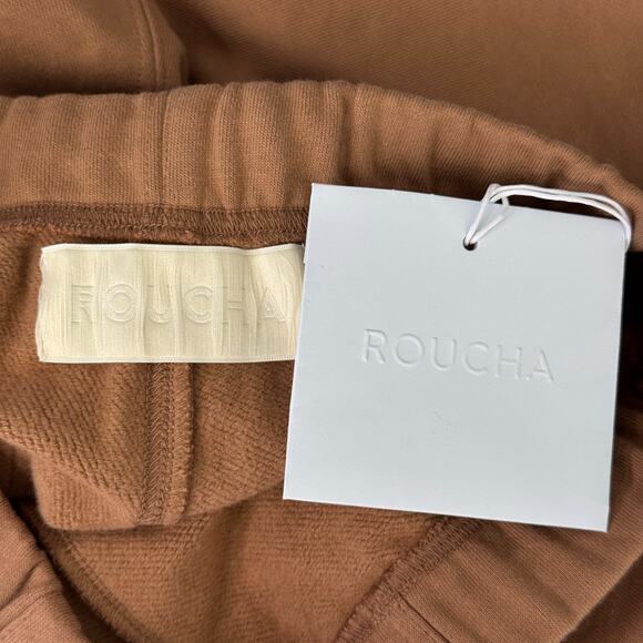 Roucha Penn Sweatpants Womens size A Wide Barrel Leg Fleece Drawstring Pant NEW - Picture 3 of 14